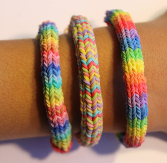 Items similar to Hexafish Rainbow Loom Friendship bracelet on Etsy