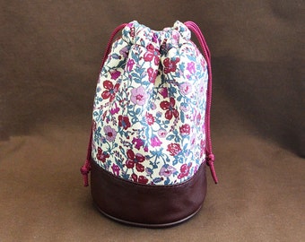 Camera lens case : LIBERTY Meadow (Wine)