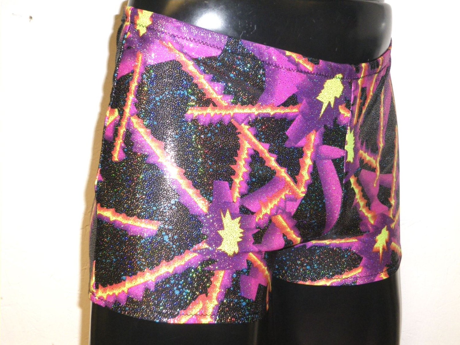 Mens Booty Shorts 'Electric Explosion' Hotpants