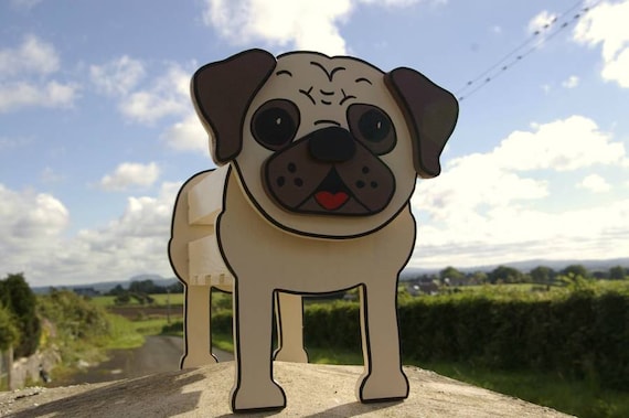 Pug Planter. Garden Ornaments. Garden Decorations. Pets. Dogs.