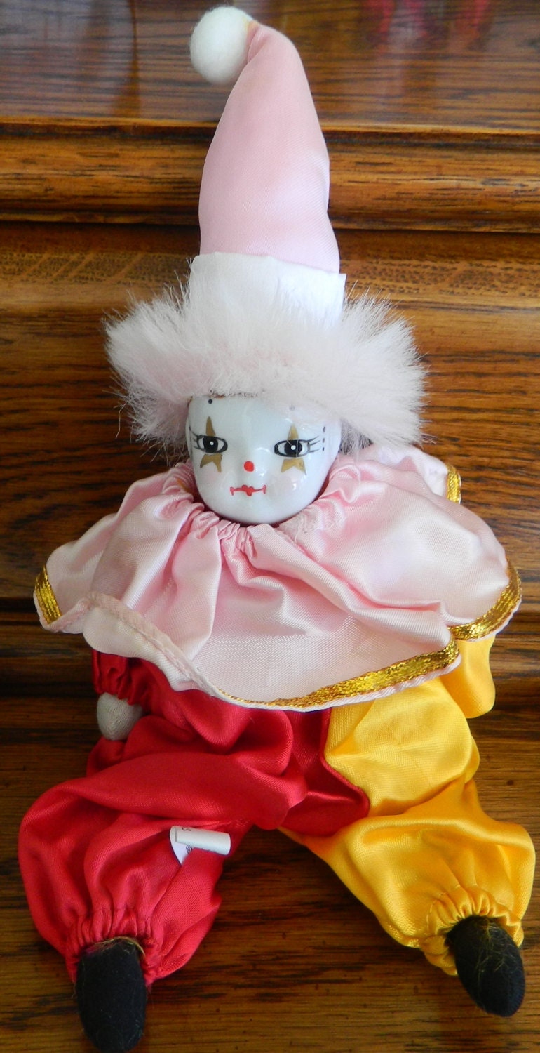 ceramic clown doll