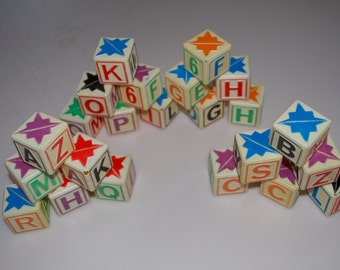 alphabet plastic blocks