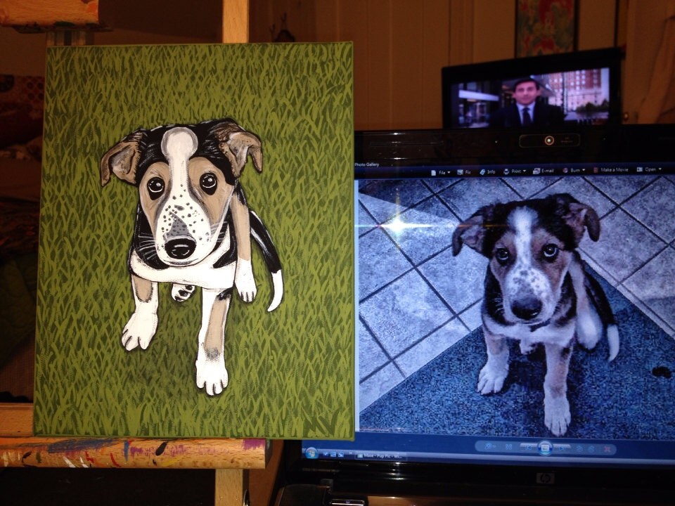 Custom Pet Portraits by MVillenArt on Etsy