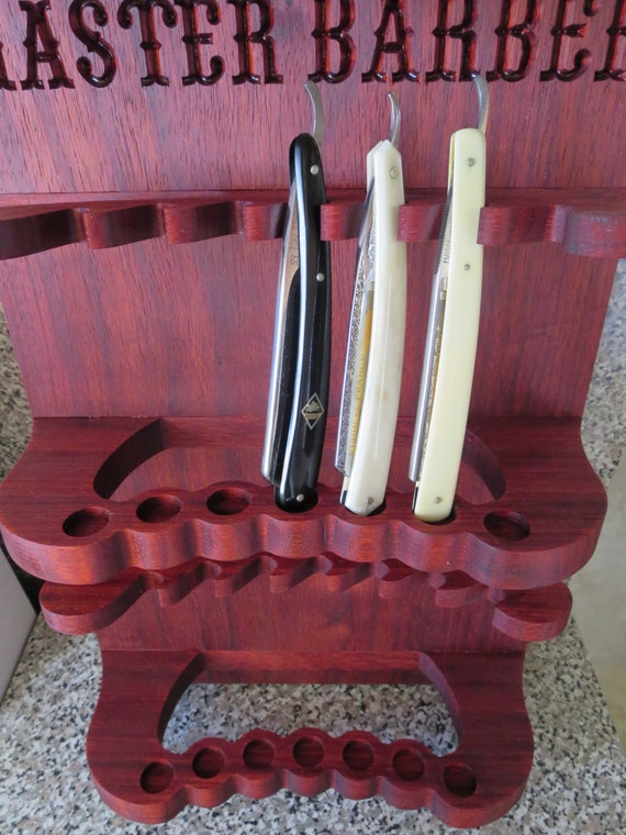 Items similar to Extra Large Wall Hanging Straight Razor Display Stand
