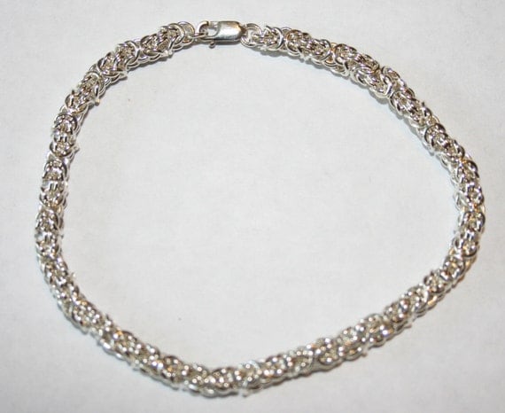 Handmade Sterling Silver Chain Maille Chainmaille Bracelet Jens Pind ...