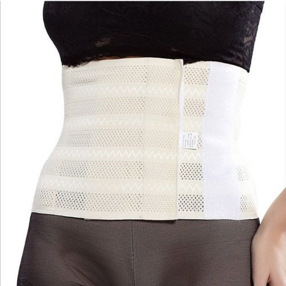 White Velcro Strap Post Natal slimming Belt Corset by MotherWear