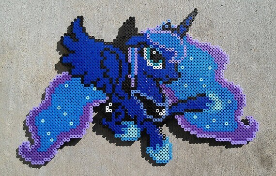 Items similar to Princess Luna Perler Bead Art on Etsy