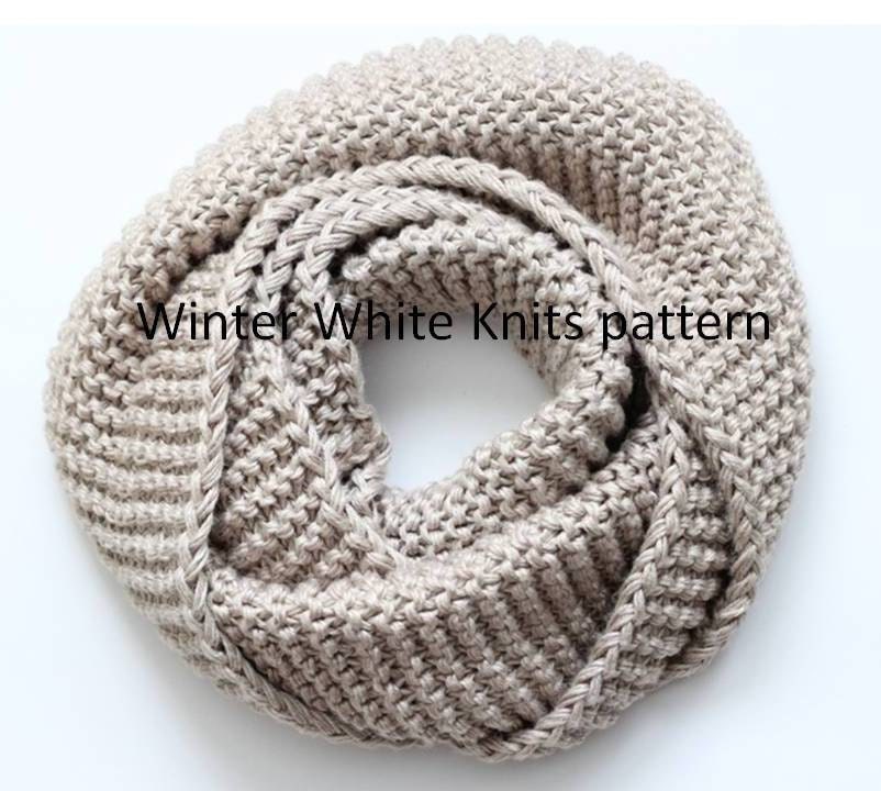 Pattern knit scarf pdf Instant Download KNITTING PATTERN