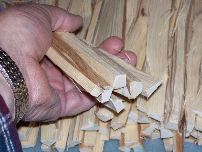 50 Hickory Wood SPLITS Smoking Meat BBQ by NaturesPickings on Etsy