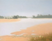 Original Pastel drawing "Landscape drawing from countryside"