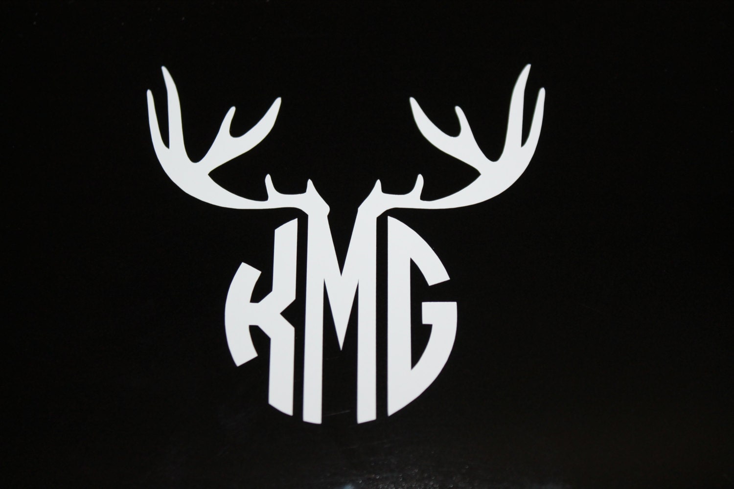 Antler Monogram Decal by SOSgifts on Etsy