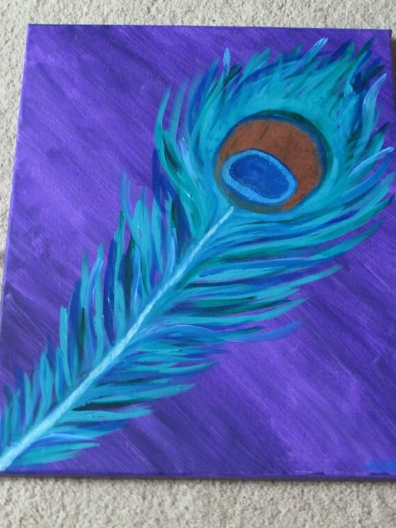 Peacock Feather Canvas Painting