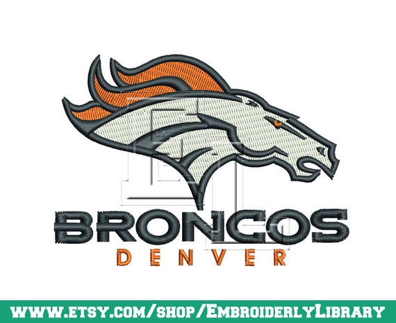 Football Machine Embroidery Designs broncos by EmbroiderlyLibrary