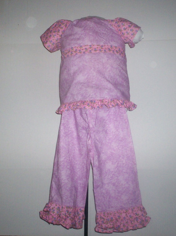 Purple/pink shirt & pant set size 4 by TheDollyMama2014 on Etsy