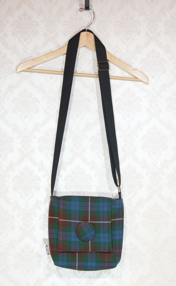 green plaid handbag