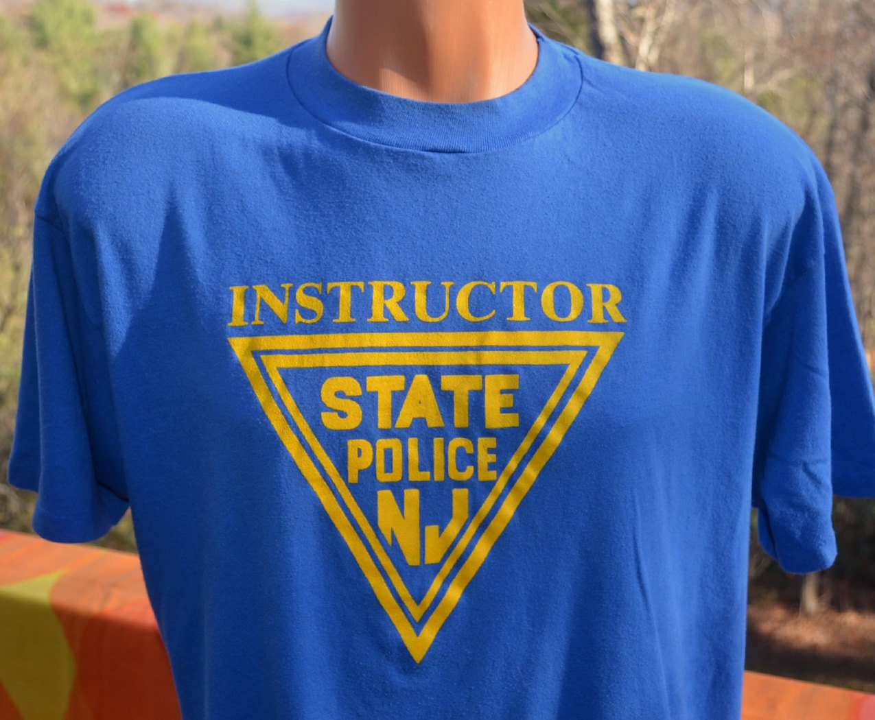 vintage tshirt 80s new jersey STATE POLICE instructor trooper