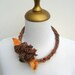 Felted Rose Choker - Autumn Rust