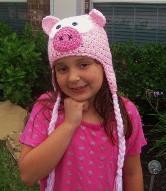 Items similar to Crochet Pig Hat on Etsy