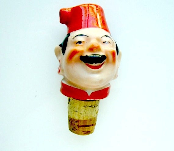 blonde vintage bottle etsy Vintage Figural spout Bottle Liquor Bottle Liquor Porcelain Spout