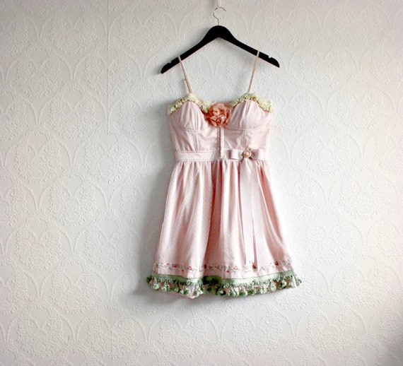 pale pink cocktail dress shabby chic party dress mint green pale pink cocktail dress shabby chic party dress mint green