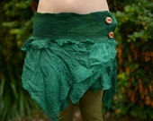 Nuno Felted Fairy Taj Silk Wrap Tissue Layered Hand Dyed Skirt OOAK