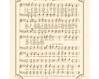 If I Could Hear My Mother Pray Again 8x10 Antique Hymn Art