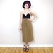 SALE 90s Taupe Button Up Faux Suede Skirt (S/M)
