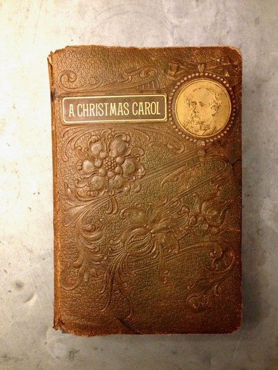 Antique Book A Christmas Carol Charles Dickens Child's
