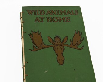 1913 WILD ANIMALS Vintage Lined Notebook Journal