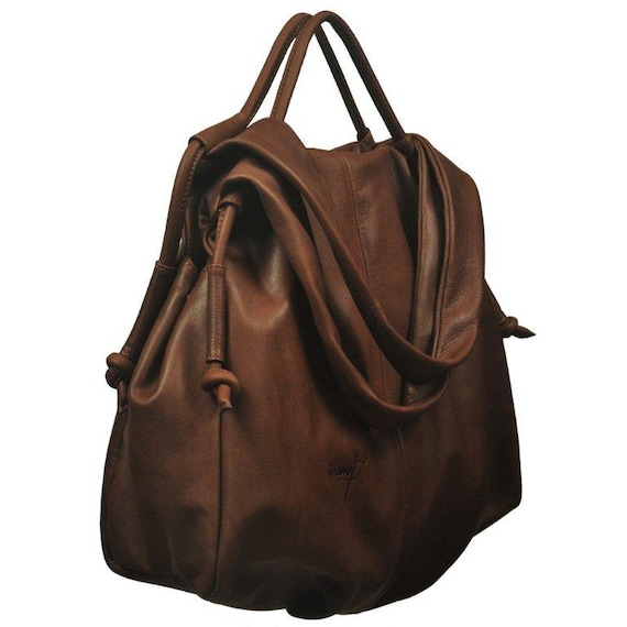 Items similar to Leather slouchy Handbag, named Femme Fatale , in ...