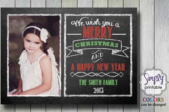 Merry Christmas Photo Card Il_570xn