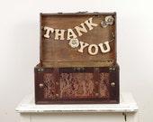 Thank You Card Trunk - Card Box for Wedding Reception - Box for Wedding Favors - Rustic Wedding Decor