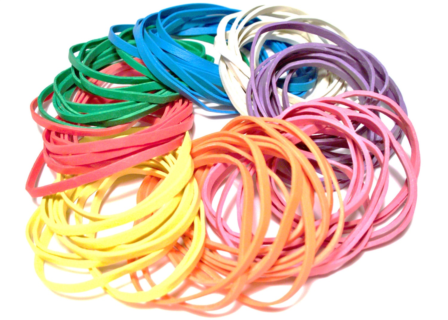 Assorted Colored Rubber Bands Pack Of 100 Red Orange 