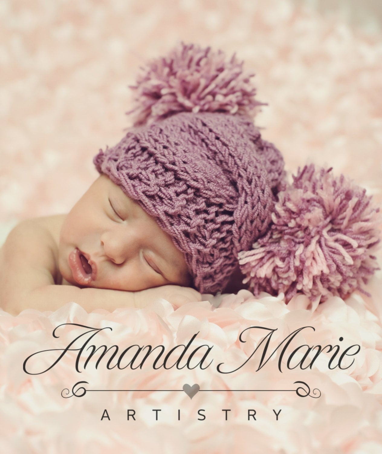 Baby Girl Hat Newborn Baby Girl Hat Knit Baby Hat Infant