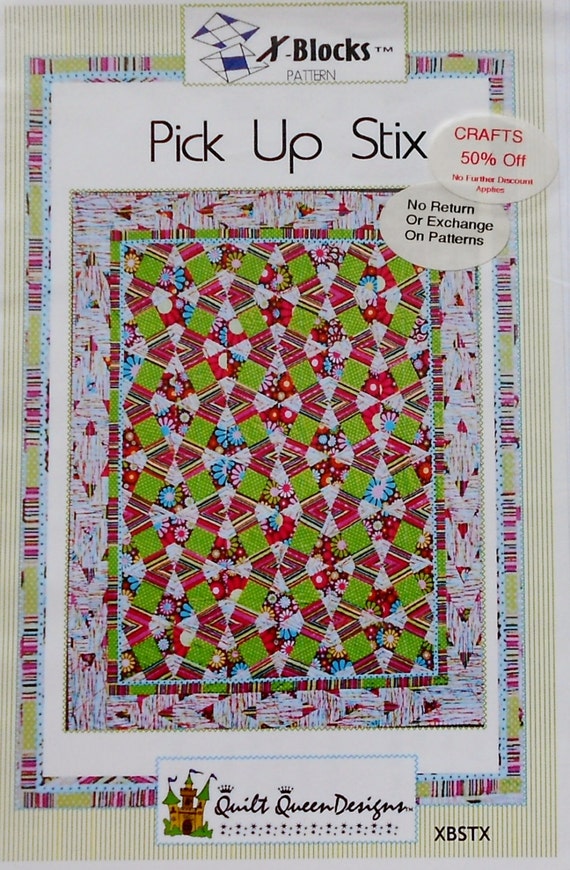 Quilt Queen Designs PICK UP STIX XBlocks by ThePamperedStitcher