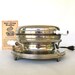 White Cross Waffle Iron Vintage Chrome Round Ceramic Handles Aluminum Grids Instructions