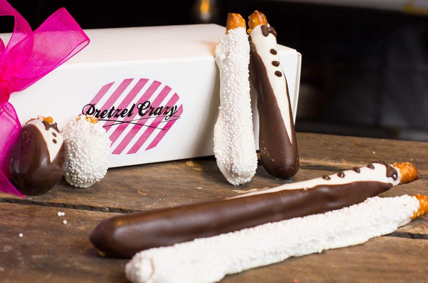 Bride And Groom Pretzels Chocolate Covered Pretzel Rods make