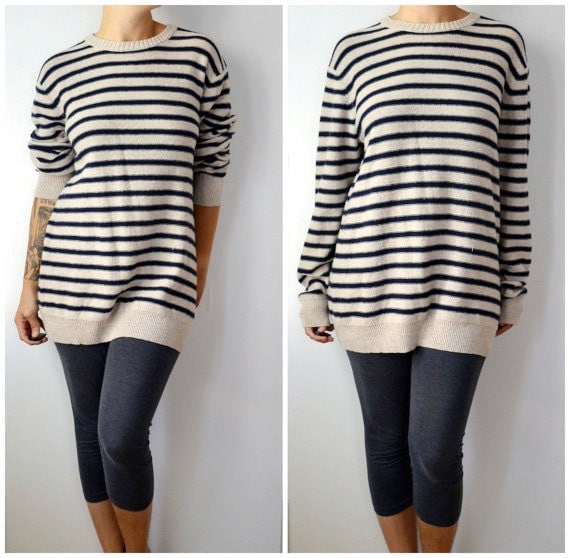 Vintage Cream Colored Hipster Sweater Dress by HelloThereHandmade