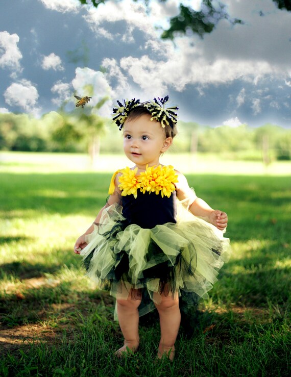 Tutu dress girls tutu bumble bee tutu dress flower girl