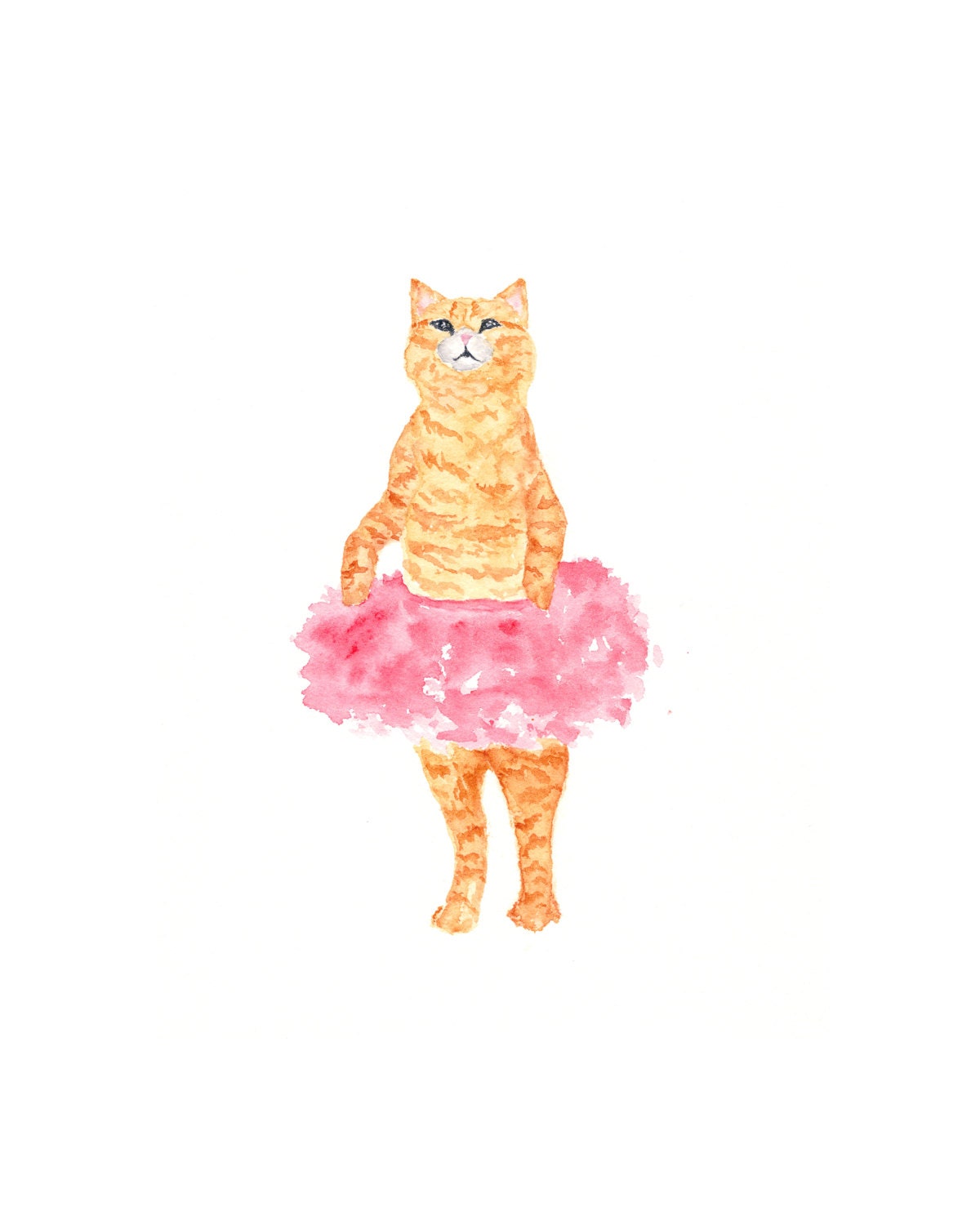 Animal Print For Nursery Watercolor Cat Like This Item