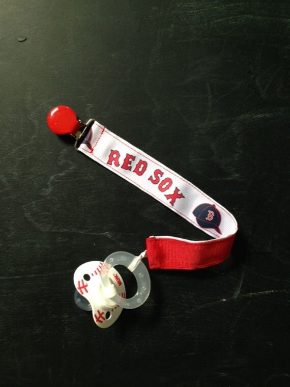 Boston Red Socks Fan Pacifier Lanyard