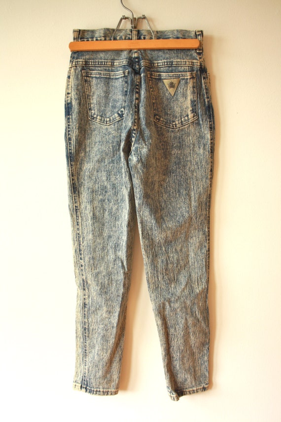 80s HighWaisted Acid Wash Jeans Womens Size 27