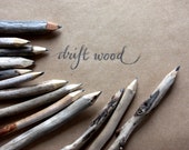 genuine driftwood twig pencils - weathered driftwood pencils - handmade in australia