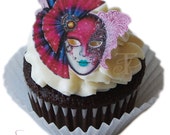 Masquerade 12 Edible Decorations - Masquerade Food Decorations - Pink Masquerade Mask Cupcake Topper Il_170x135