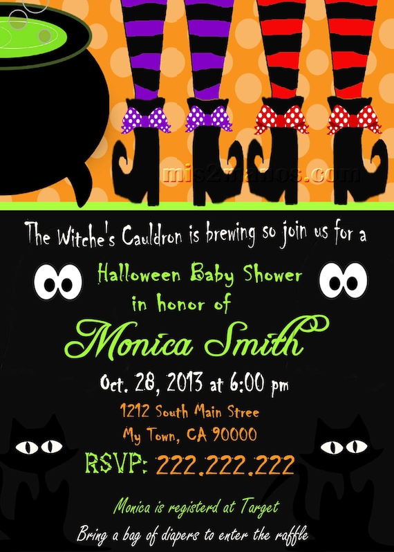 Halloween Baby Shower Invitation Pumpkin Baby Shower Invites