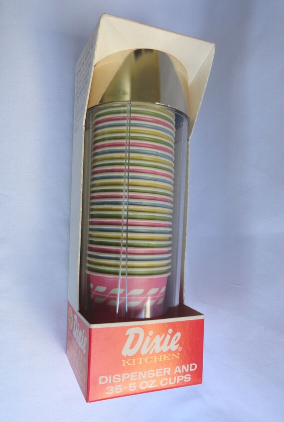 70s Dixie Cup Kitchen Dispenser in Box vintage
