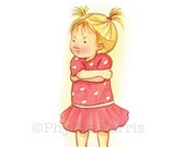 Children's Wall art - Not a morning person - toddler girl art - children's decor- Customizable Hair Color Children's Wall art - Not a morning person - toddler girl art - children's decor- Customizable Hair Color