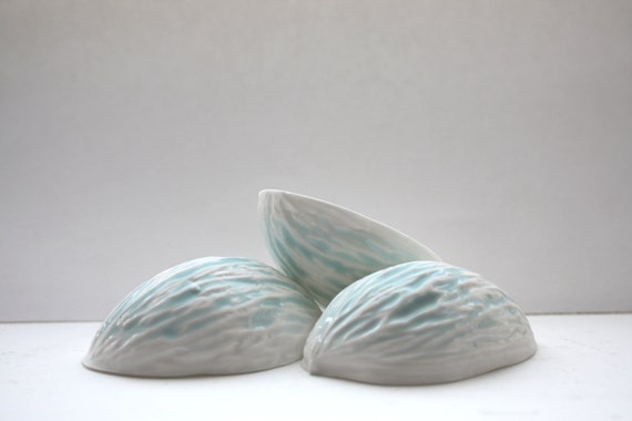 Big walnut shells from stoneware fine bone china by madebymanos