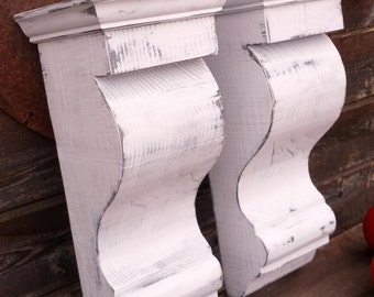 Corbel-(E) set of 2, Vintage look, reclaimed wood