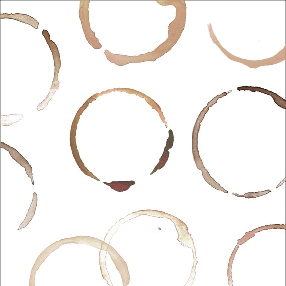 Download CLIP ART: Coffee Rings Set // Beautiful Coffee Stains